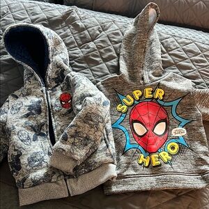 Spider-Man Kids Hoodie Set - Gray and Blue